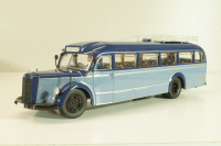Mercedes-Benz O 6600  bus with figuren driver "Rothenburg O.D. Tauber"  1951 , blue/light blue, 02743, Schuco 1:43