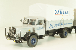 Bussing 8000 truck with trailer "Danzas" 1950 #1, grey, 06253, Schuco 1:43 