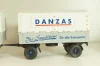 Bussing 8000 truck with trailer "Danzas" 1950 #1, grey, 06253, Schuco 1:43 