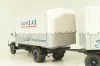 Bussing 8000 truck with trailer "Danzas" 1950 #1, grey, 06253, Schuco 1:43 