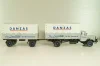 Bussing 8000 truck with trailer "Danzas" 1950 #1, grey, 06253, Schuco 1:43 