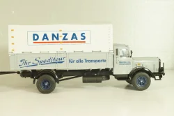 Bussing 8000 truck with trailer "Danzas" 1950 #1, grey, 06253, Schuco 1:43 