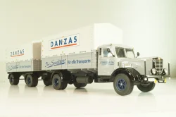 Bussing 8000 truck with trailer "Danzas" 1950 #1, grey, 06253, Schuco 1:43 