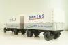 Bussing 8000 truck with trailer "Danzas" 1950 #1, grey, 06253, Schuco 1:43 