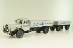 Bussing 8000 truck with trailer "Danzas" 1950 #1, grey, 06253, Schuco 1:43 