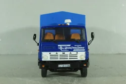 Камаз-5325 бортовой с тентом, синий/зеленый, Автоистория (Конверсия) 1:43