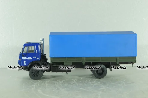 Камаз-5325 бортовой с тентом, синий/зеленый, Автоистория (Конверсия) 1:43