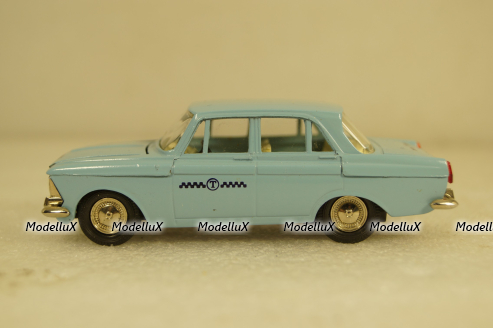 Москвич-412, такси, май 90г., Тантал/Радон 1:43