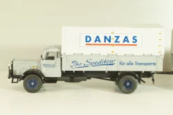 Bussing 8000 truck with trailer "Danzas" 1950 #2, grey, 06253, Schuco 1:43