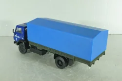 Камаз-5325 бортовой с тентом, синий/зеленый, Автоистория (Конверсия) 1:43