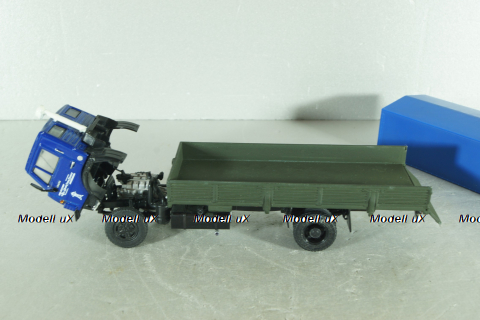 Камаз-5325 бортовой с тентом, синий/зеленый, Автоистория (Конверсия) 1:43