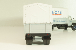Bussing 8000 truck with trailer "Danzas" 1950 #2, grey, 06253, Schuco 1:43