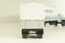 Bussing 8000 truck with trailer "Danzas" 1950 #2, grey, 06253, Schuco 1:43