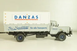 Bussing 8000 truck with trailer "Danzas" 1950 #2, grey, 06253, Schuco 1:43