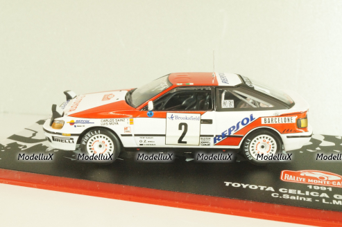 Toyota Celica GT4 WRC #2 Rally Monte Carlo 1991, C.Sainz/L.Moya, Altaya 1:43