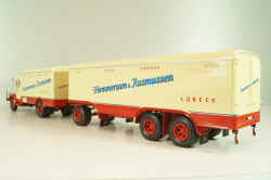Krupp Titan with trailer "Hemmersam & Rasmussen" Lubeck, cream/red,  Minichamps 1:43