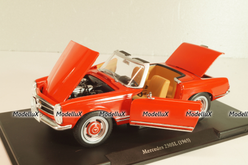 Mercedes-Benz 230 SL Roadster (W113) 1963, red,124002, Whitebox 1:24