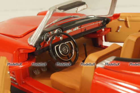 Mercedes-Benz 230 SL Roadster (W113) 1963, red,124002, Whitebox 1:24