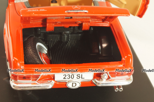 Mercedes-Benz 230 SL Roadster (W113) 1963, red,124002, Whitebox 1:24