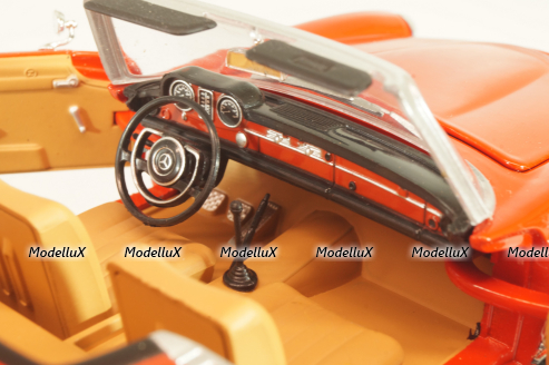 Mercedes-Benz 230 SL Roadster (W113) 1963, red,124002, Whitebox 1:24