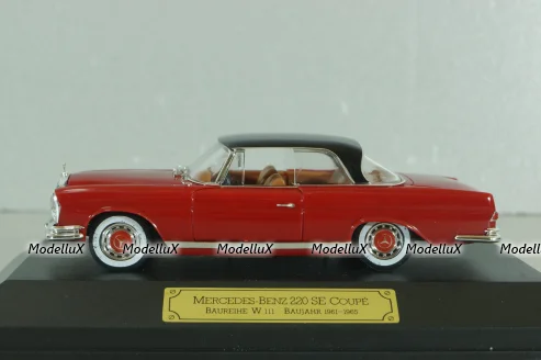 Mercedes-Benz 220 SE Coupe (W111) 1965, white, red/black, 4318, Faller 1:43