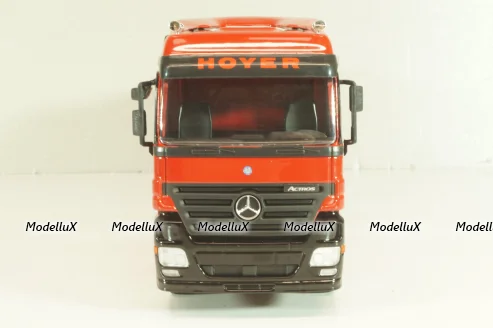 Mercedes-Benz Actros 1846 tractor with semi trailer tankwechsel system "Hoyer", red/white, 564/02, NZG 1:43