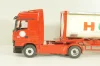 Mercedes-Benz Actros 1846 tractor with semi trailer tankwechsel system "Hoyer", red/white, 564/02, NZG 1:43