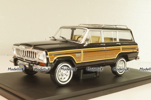 Jeep Grand Wagoneer 1981, black/wood decor, 124260, Whitebox 1:24