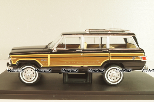 Jeep Grand Wagoneer 1981, black/wood decor, 124260, Whitebox 1:24