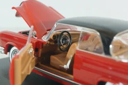 Mercedes-Benz 220 SE Coupe (W111) 1965, white, red/black, 4318, Faller 1:43