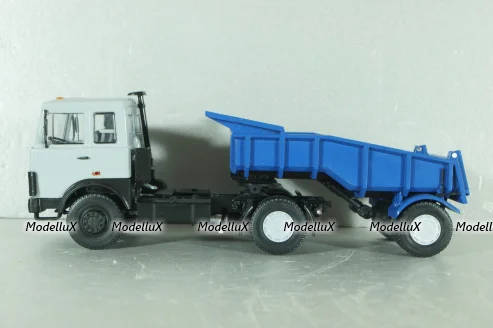 Маз-5432 с п/прицепом самосвалом Маз-5232В сірий/синій, АвтоИстория 1:43