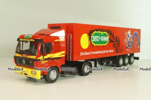 Mercedes-Benz 1844 tractor with semi-trailer "Suzi-Wan" 1991, red, Semi-remorques D'exception #63, Altaya 1:43