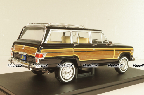 Jeep Grand Wagoneer 1981, black/wood decor, 124260, Whitebox 1:24