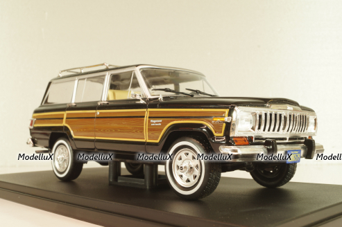 Jeep Grand Wagoneer 1981, black/wood decor, 124260, Whitebox 1:24