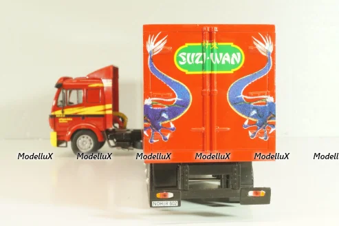 Mercedes-Benz 1844 tractor with semi-trailer "Suzi-Wan" 1991, red, Semi-remorques D'exception #63, Altaya 1:43
