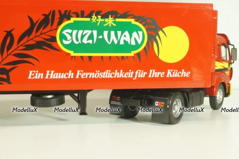 Mercedes-Benz 1844 tractor with semi-trailer "Suzi-Wan" 1991, red, Semi-remorques D'exception #63, Altaya 1:43