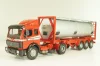 Mercedes-Benz 1748 S  tractor with semi trailer tankwechsel system, red/silver, 317/2, NZG 1:43