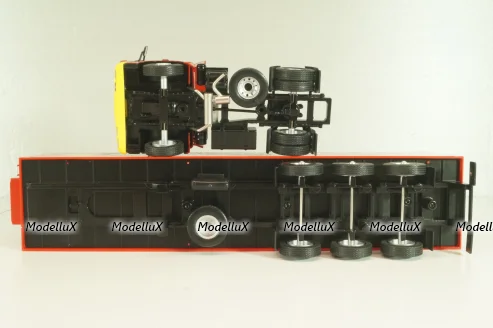 Mercedes-Benz 1844 tractor with semi-trailer "Suzi-Wan" 1991, red, Semi-remorques D'exception #63, Altaya 1:43