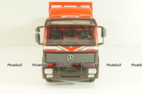 Mercedes-Benz 1748 S  tractor with semi trailer tankwechsel system, red/silver, 317/2, NZG 1:43