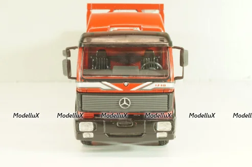 Mercedes-Benz 1748 S  tractor with semi trailer tankwechsel system, red/silver, 317/2, NZG 1:43