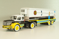 Berliet TLM 10 R tractor with semi-trailer "Interflora" 1953, white/yellow/blue, Semi-remorques D'exception #5, Altaya 1:43