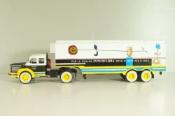 Berliet TLM 10 R tractor with semi-trailer "Interflora" 1953, white/yellow/blue, Semi-remorques D'exception #5, Altaya 1:43