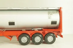 Mercedes-Benz 1748 S  tractor with semi trailer tankwechsel system, red/silver, 317/2, NZG 1:43