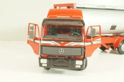 Mercedes-Benz 1748 S  tractor with semi trailer tankwechsel system, red/silver, 317/2, NZG 1:43