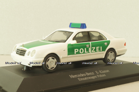 Mercedes-Benz E320 (W210)  Polizei 1995, white/green, B66005728, Herpa 1:43