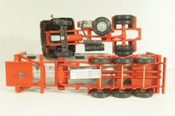Mercedes-Benz 1748 S  tractor with semi trailer tankwechsel system, red/silver, 317/2, NZG 1:43