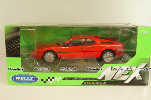 BMW M1 street 1978, red, 24098RD2, Welly 1:24