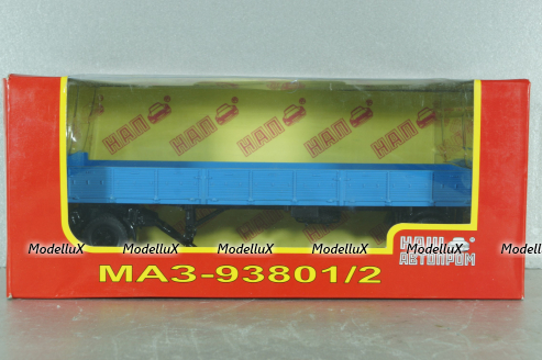 Маз-93801/2 п/прицеп с подкатной осью 1977, синий, Н852, Наш Автопром (конверсия) 1:43