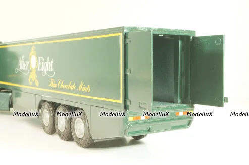 Mercedes-Benz SK 1850 LS tractor with semi-trailer tank "After Eight" 1994, green, 313,  NZG 1:43