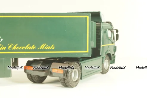 Mercedes-Benz SK 1850 LS tractor with semi-trailer tank "After Eight" 1994, green, 313,  NZG 1:43